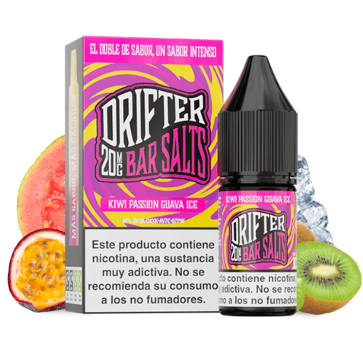Bar Salts Kiwi Passion Guava Ice 10ml - Drifter Juice Sauz