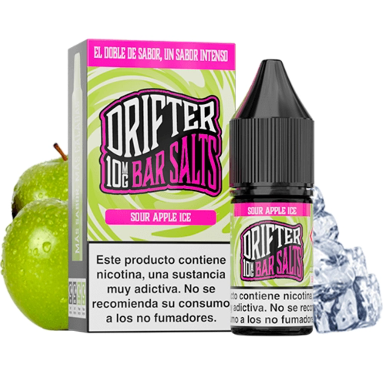 Bar Salts Sour Apple Ice 10ml - Drifter Juice Sauz