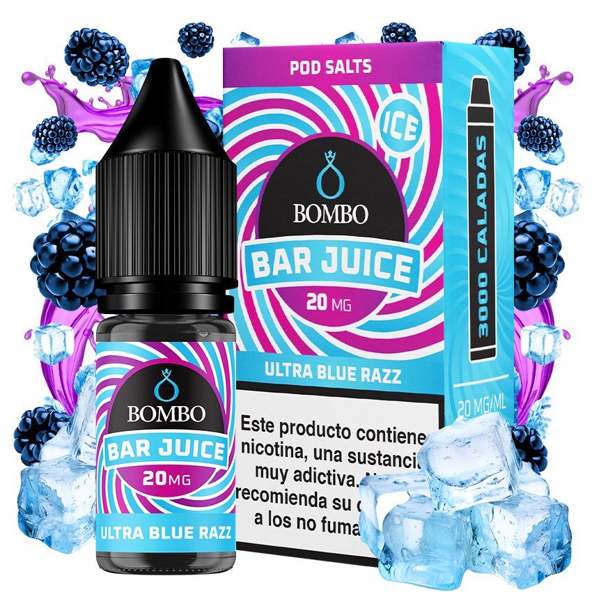 Ultra Blue Razz Ice 10ml - Bombo Bar Juice