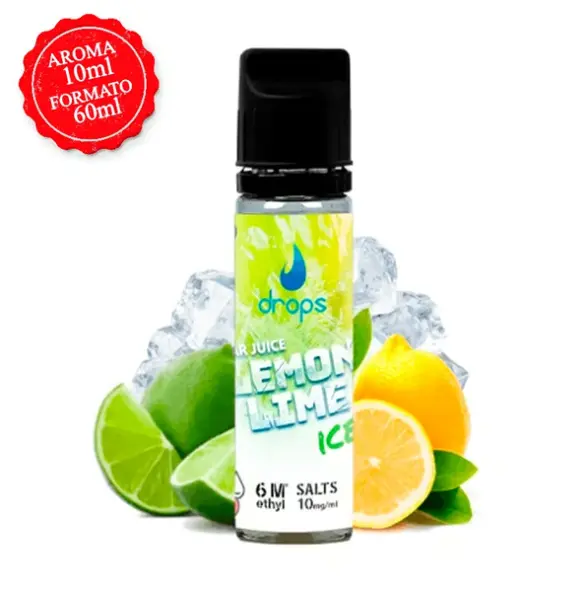 Lemon Lime Ice - Drops All In 10ml (Longfill)