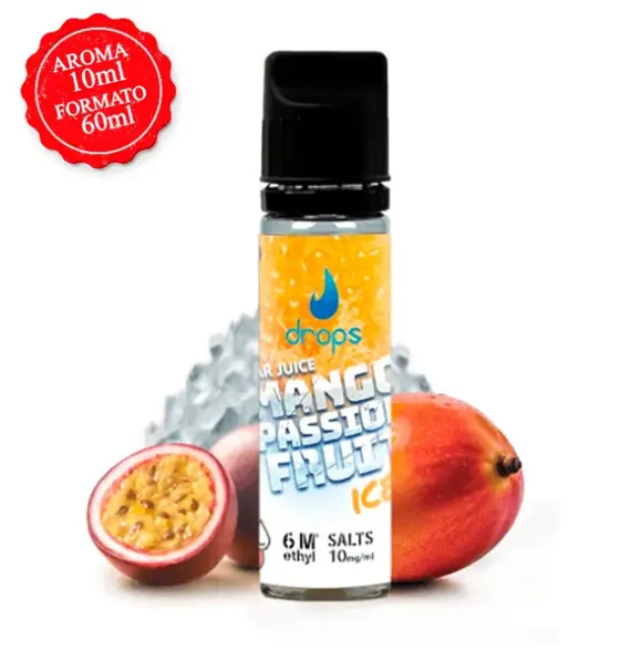Mango Passion Fruit Ice - Drops All In 10ml (Longfill) (10mg)