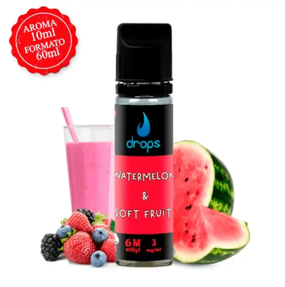 Watermelon & Soft Fruit - Drops All In 10ml (Longfill)