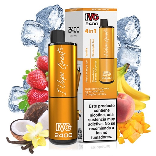 Pod desechable Exotic Edition 4 en 1 2400puffs - IVG