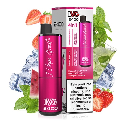 Pod desechable Pink Edition 4 en 1 2400puffs - IVG