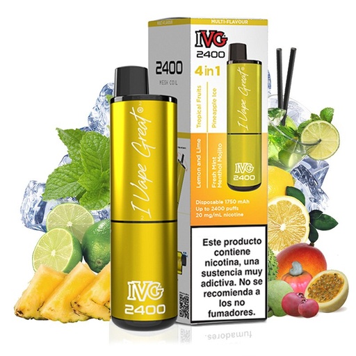 Pod desechable Yellow Edition 4 en 1 2400puffs - IVG