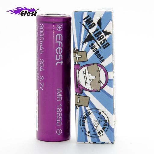 Pila IMR 18650 3000mah 35A morada -  Efest